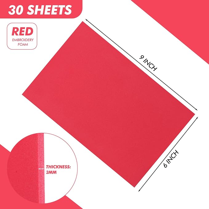Innconee 30 Pcs 3D 3mm Embroidery Foam EVA Puffy Foam Sheets - Image 2
