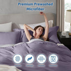 Nestl Grayish Purple Duvet Cover Queen Size - Image 6
