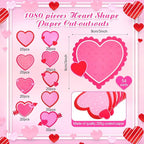 Eaasty 1080 Sheets Valentine's Day Heart Cutouts Paper Heart Cutouts Assorted - Image 2