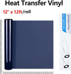 guangyintong Navy Blue Heat Transfer Vinyl HTV Rolls, Glossy Surface HTV Vinyl - Image 2