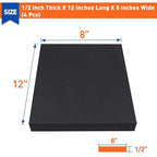 MAGZO 4Pcs Adhesive Foam Padding 1/2 in Thick X 12 in X 8 in | Closed Cell - Image 2
