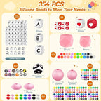 TOHONGADON 392 Pcs Silicone Beads - Image 2