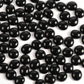 0.5lb Black Glass Marbles for Vase Black Flat Glass Beads, Decorative Pebbles by MBKHFLL