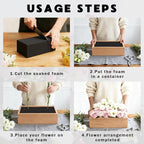 Prashent 6 Pcs Black Floral Foam Blocks - Image 4