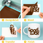 Dark Brown Permanent Adhesive Vinyl Roll - Image 3