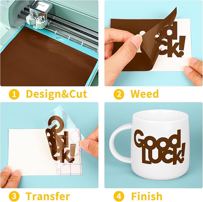 Dark Brown Permanent Adhesive Vinyl Roll - Image 3