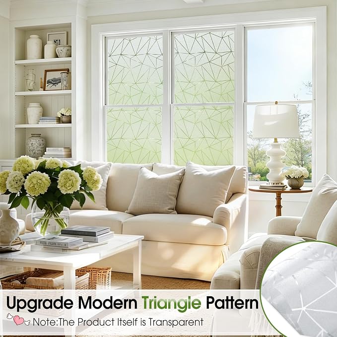 Coavas Frosted Glass Window Privacy Film, Static Cling Decorative Covering - Image 3