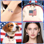 SANNIX 90 Pcs American Flag Charms, Patriotic Enamel Charms - Image 7
