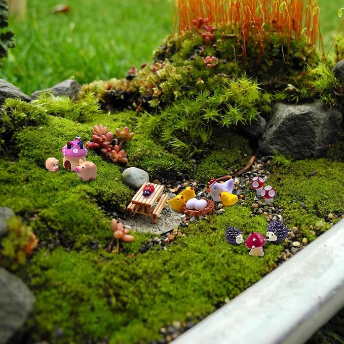 Dracarys Selected 100 Pcs Fairy Garden Accessories, Mini Resin Animals - Image 2