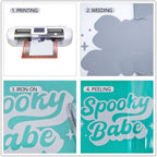 guangyintong Reflective Heat Transfer Vinyl HTV Rolls, Light Grey HTV Vinyl - Image 5