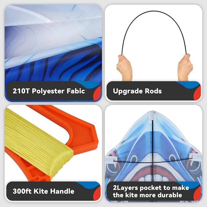 SGftre Complete Kite with Handle, Line & Accessories, Family Outdoor Activities - Image 3