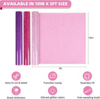 HTVRONT Glitter HTV Heat Transfer Vinyl Bundle 12 Rolls - Image 3