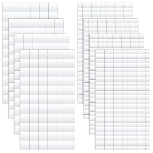 Lusofie 1320Pcs Square Foam Sided Adhesive Sticker Set 3D Pop White 2-Side Foam by Lusofie