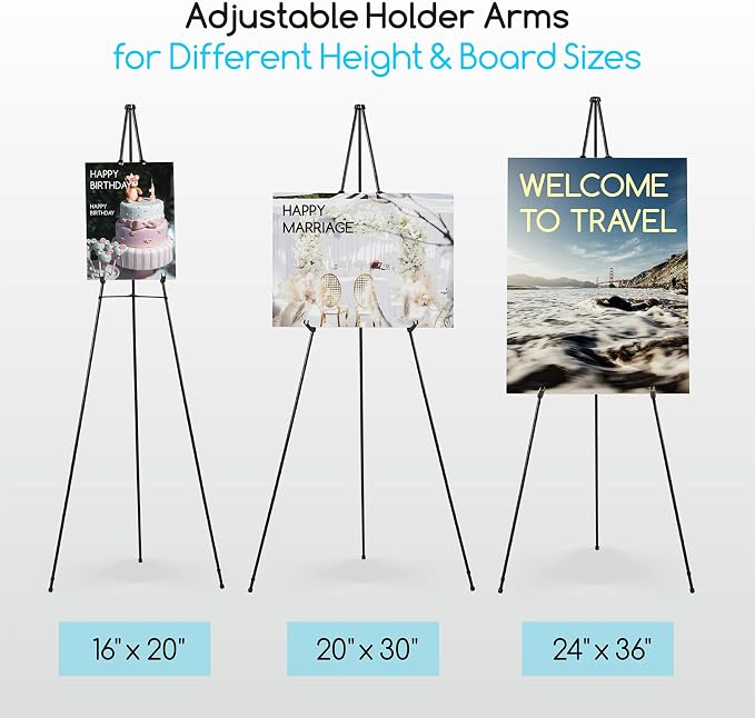 MEEDEN 6Pcs Easel Stand for Sign: 63" Art Metal Easels for Display - Image 4