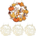 Unfinished Fall Wreaths Wood Crafts to Paint Set of 3, Unfinished Wood Cutouts by Sereliy
