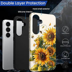 for Samsung Galaxy S26+ Case, Sunflowers Bees Pattern Glossy 2 in 1 Shockproof - Image 6
