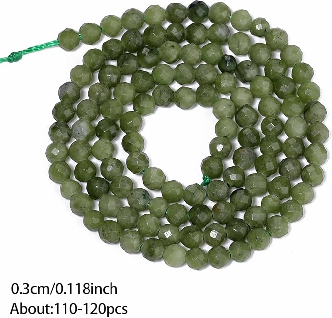 3mm 120pcs Southern Jade Tiny Gemstone Beads - Image 2