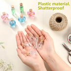 Geiserailie 50 Pieces Small Tiny Plastic Spell Jars Bottle - Image 5
