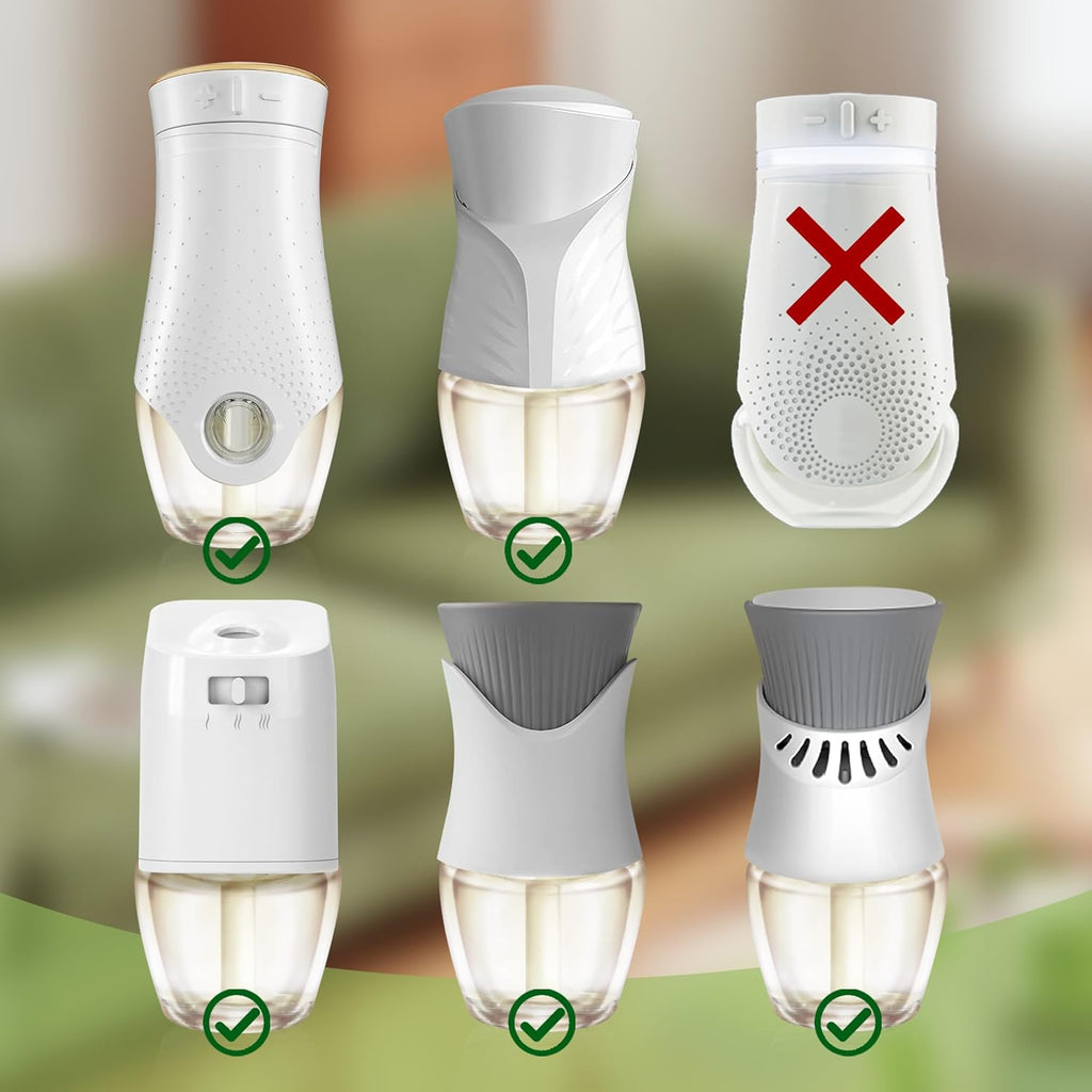 Plug-in Refills Home Plug-in Air Freshener - Jasmine Essential Oil Refills 6 Count Long-Lasting Fragrance - For Room and Bathroom Wall Compatible with Air Wick,Compatible with Glade