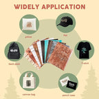 Tintnut Wood Pattern Heat Transfer Vinyl, 10 Sheets 12×10in Iron on Vinyl | - Image 6