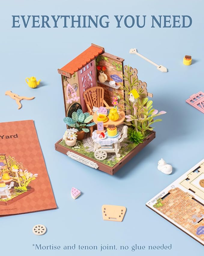 Rolife DIY Mini Building House Miniature Kit-Fancy Tea Yard, Miniature - Image 10