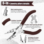 Mudder 2 Pieces Jewelry Making Tool Bail Making Pliers 6 in 1 Jewelry Wire - Image 3
