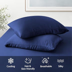 2 Pack Cooling Pillow Cases, Viscose Derived from Bamboo Pillow Protectors King - Image 5