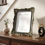 Cuspin 8x10 Picture Frame Black and Gold Frames, Vintage Ornate Resin Photo - Image 2