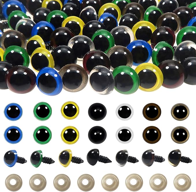 TOAOB 140pcs 14mm Colorful Plastic Safety Eyes Craft Eyes by TOAOBTHEONEANDONLYBABY