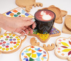 CHICSHIS 16 Pack Large Wooden Mosaic Bases – Assorted Shapes DIY Coaster Blanks - Image 6