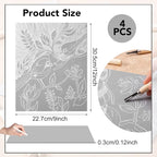 4Pcs Linoleum Blocks for Printmaking, 9 x 12 Inch Linoleum Carving Tools Rubber - Image 2