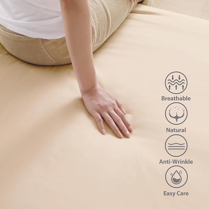 100% Egyptian Cotton Fitted Sheet Queen Size, 600 Thread Count, Single Fitted - Image 3