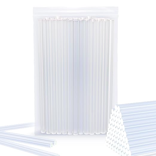 60 Count Premium Hot Glue Sticks 6" Long x 0.27" Diameter Mini Size Hot Melt by HHDQFTSLG