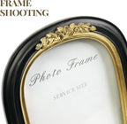 Cuspin Vintage 5x7 Picture Frame Black and Gold, Ornate Arched Resin Photo Frame - Image 4