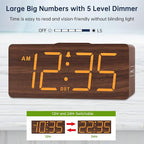 DreamSky Wooden Digital Alarm Clock - Image 4