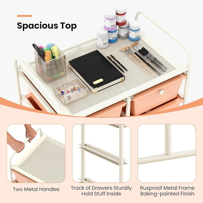 BECOMFORT 10-Drawer Rolling Cart - Image 6
