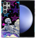 for Samsung Galaxy S24 Ultra Case, Skull Star Collage Pattern Glossy 2 in 1 by Teonvpu