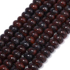 Songxi 5x8mm Natural Deep Red Stone Rondelle Beads, Gemstone - Image 3