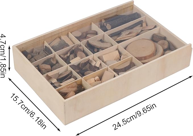 Candywood Wooden Unfinished Craft Kits Toy, Unfinished Natural Wood Slices - Image 2