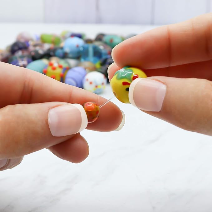 Assorted Glass Beads for Jewelry Making Adults, Bulk Glass Beads for Crafts - Image 6