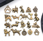 WOCRAFT 60pcs Antique Bronze Dogs Bracelet Charms - Image 5