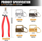 mankk 40PCS 1 inch Key Fob Hardware Set - Image 2