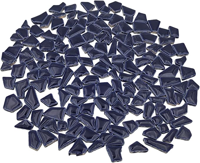 200g Ceramic Mosaic Tiles for Crafts, Irregular Stained Ceramic 0.2"x0.8" by Esweny