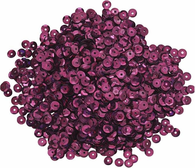 Mandala Crafts 6mm Cup Holographic Burgundy Sequins - Image 2