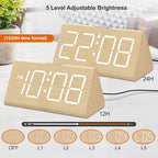 DreamSky Wooden Digital Alarm Clocks - Image 4