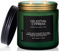 M&SENSE Celestial Cypress - Cedarwood Spice Scent Natural Soy Wax Highly Scented Candle, 11.6oz 2 Wick 70 Hours Long Lasting Candle Woody Scent Gifts for Dad