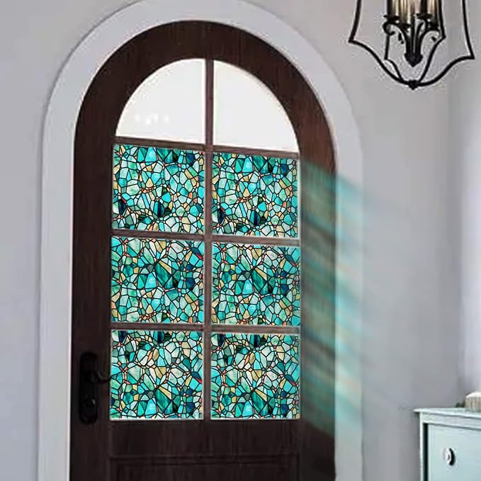 funlife Original Hand-Drawn Faux Stained Glass Window Film, Double-Sided Static - Image 8