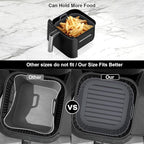 Square Silicone Air Fryer Liners 2 Pack, Compatible - Image 5