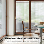 VELIMAX Reeded Glass Privacy Film, Frosted Window Vinyl, 3D Decorative Window - Image 2