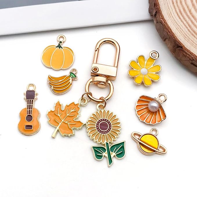WOCRAFT 40pcs 20 pairs Assorted Enamel Bracelet Charms - Image 5